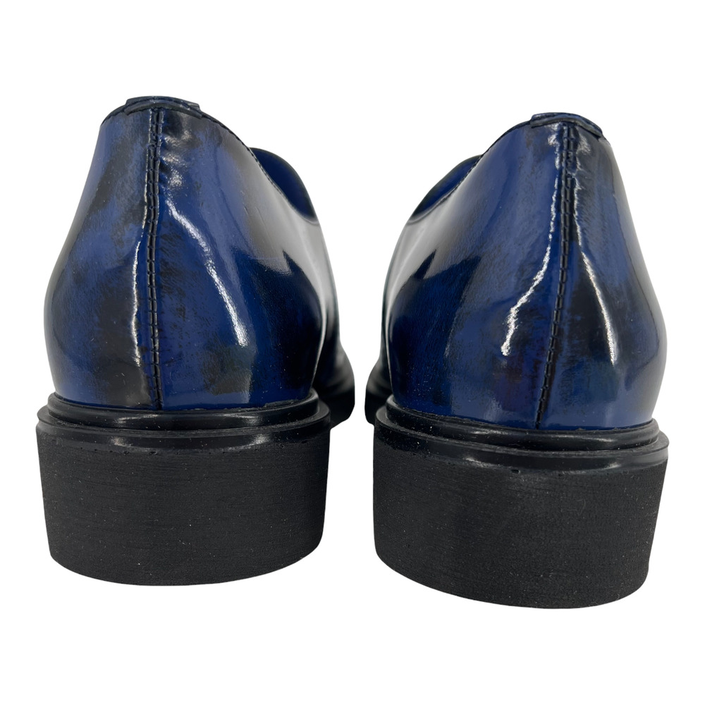 SGN Giancarlo Paoli Italy Loafers Patent Leather Blue Women's Sz 36 / 6 NIB $300 - Picture 5 of 12